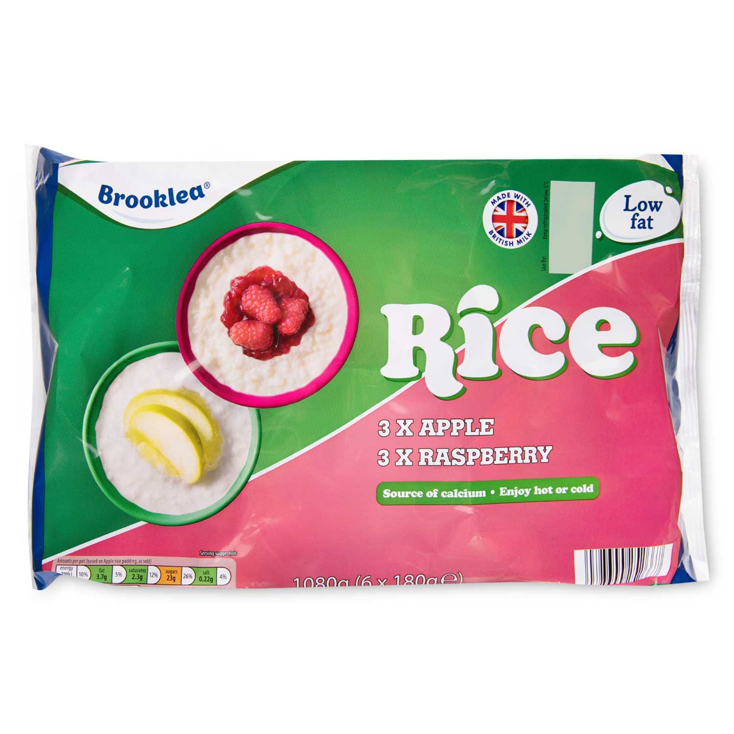 Apple & Raspberry Rice 6x180g Brooklea